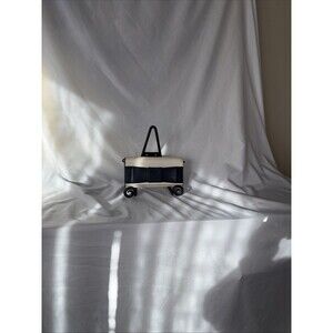 Kate Spade Wristlet White with Navy Leather Bow Bifold Credit Card Long Wallet